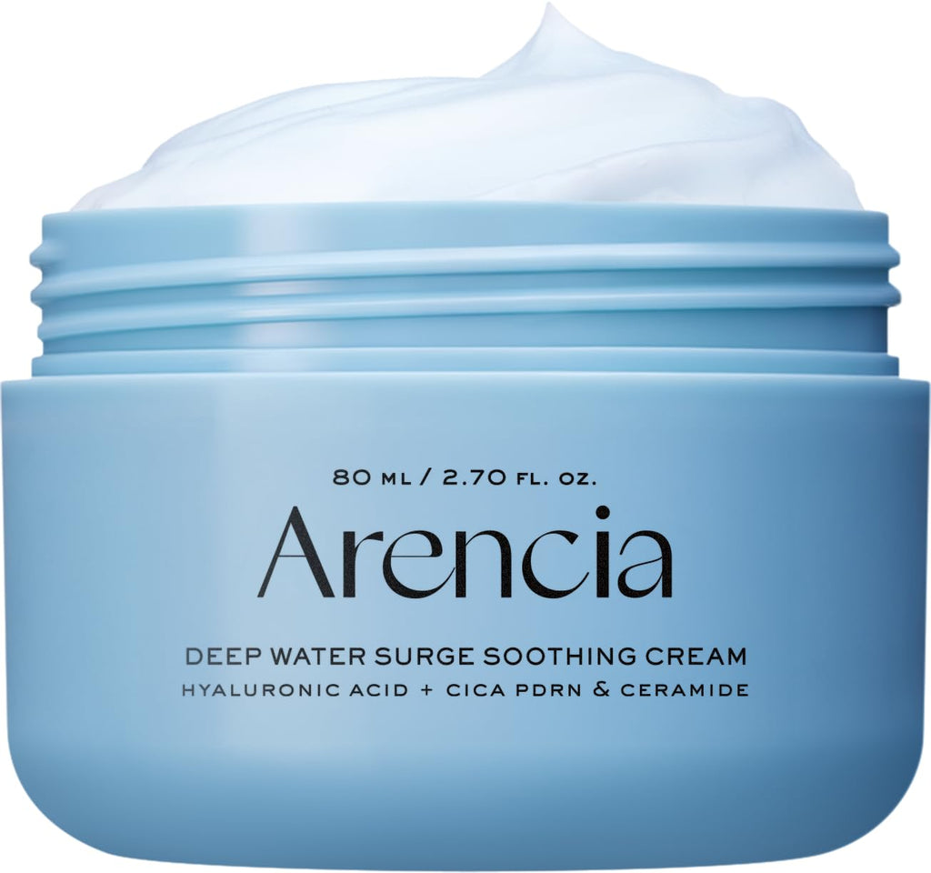ARENCIA Deep Water Surge Cream – Hydration with Hyaluronic Acid, Cica PDRN & Ceramide, 2.7 oz