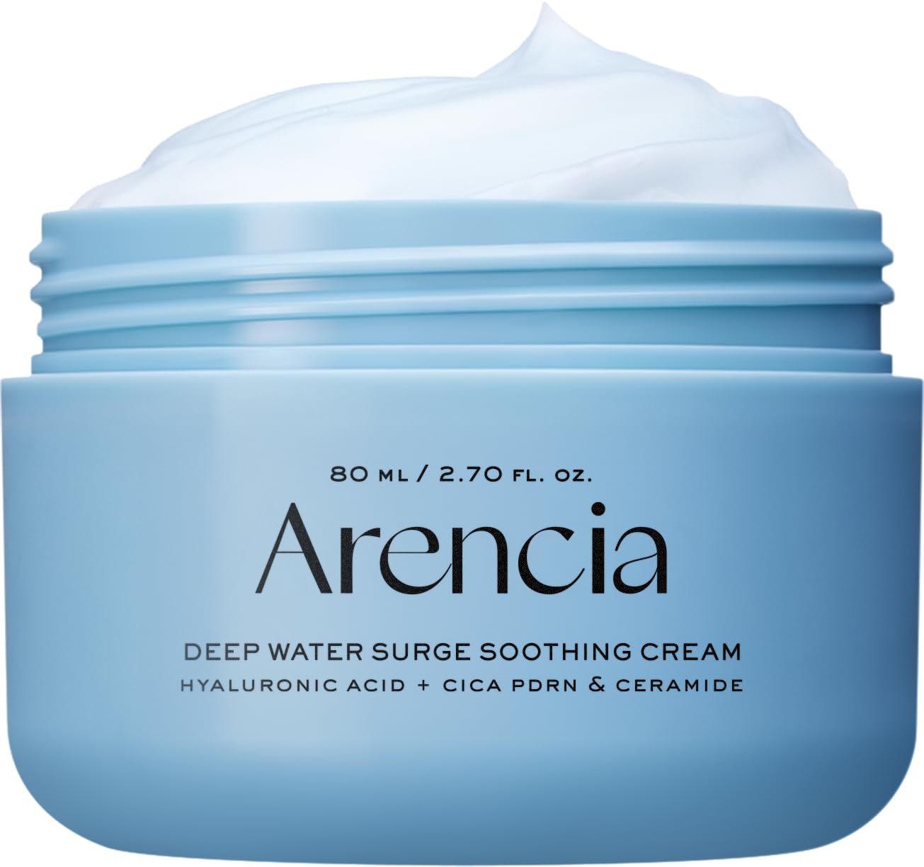 ARENCIA Deep Water Surge Cream – Hydration with Hyaluronic Acid, Cica PDRN & Ceramide, 2.7 oz