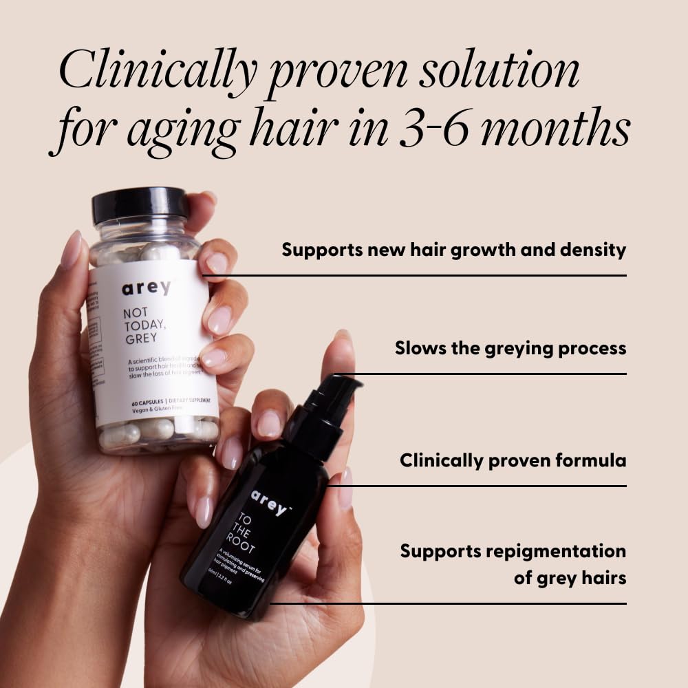 Arey System: Daily Hair Serum + Supplement for Thicker, Fuller Regrowth