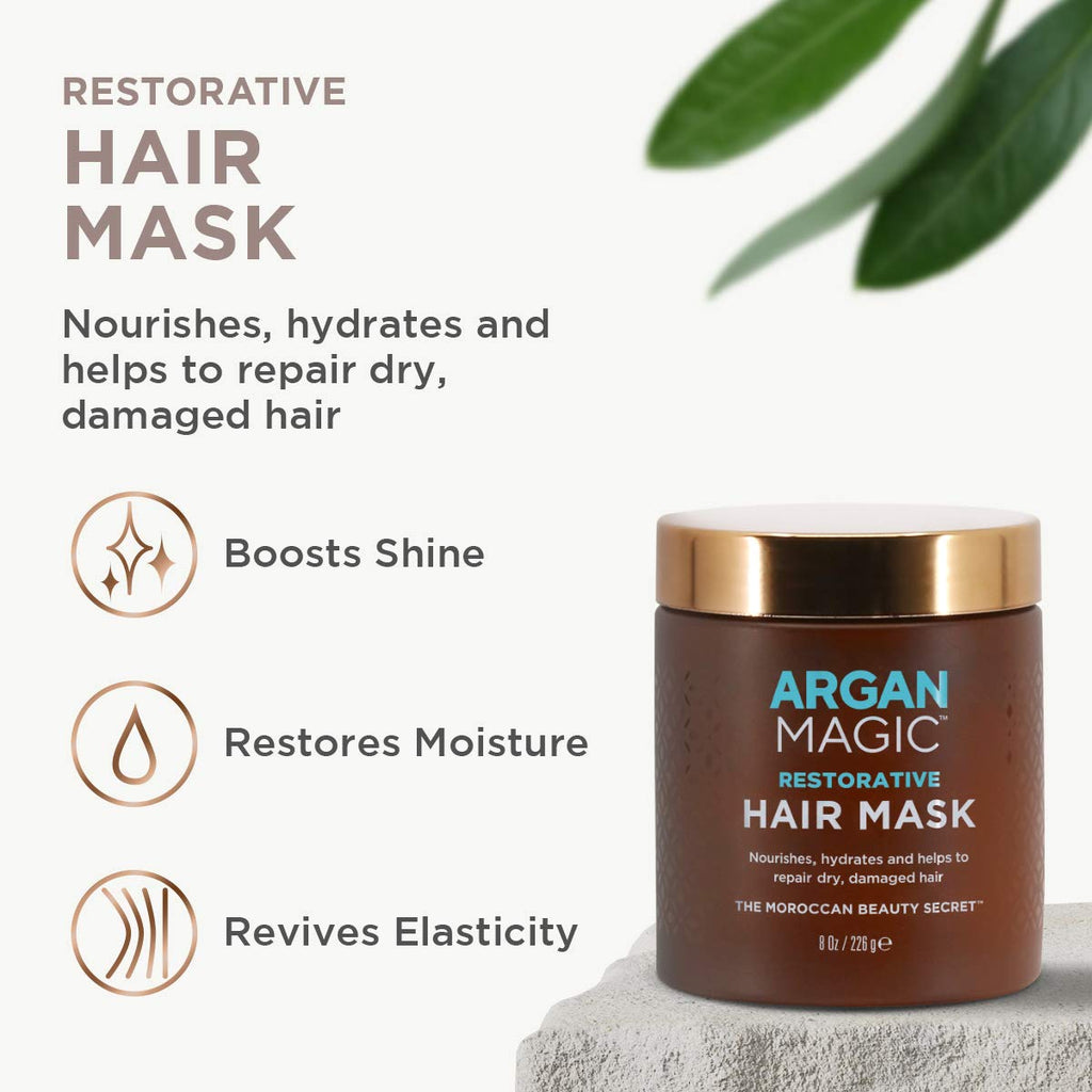 Argan Magic Hair Mask — Restorative 8 oz Jar for Silky, Hydrated Hair