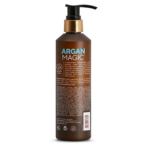 Argan Magic Defining Curl Cream & Hair Oil Combo Pack – Defines Curls, Adds Shine | Made in USA | Paraben Free