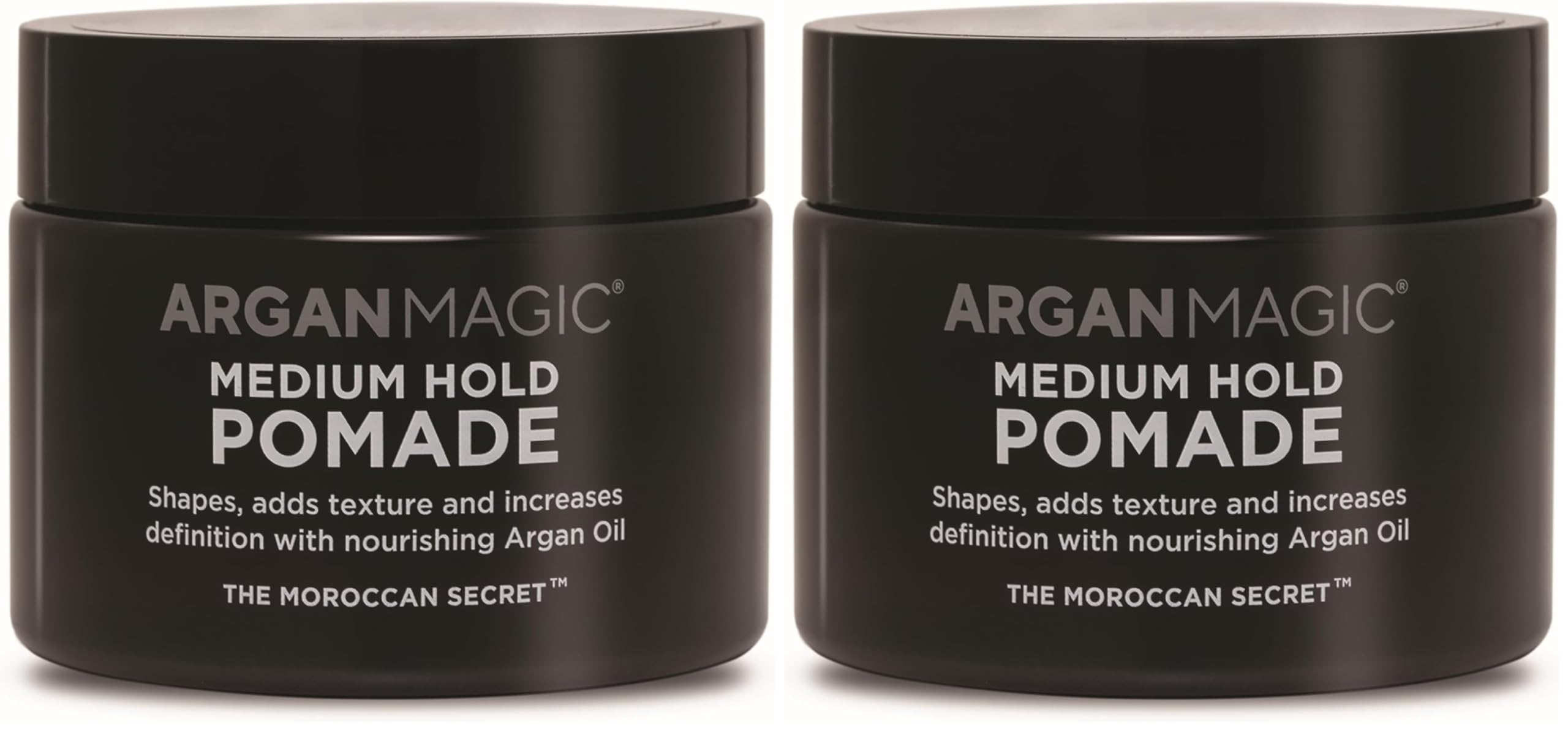 Argan Magic Medium Hold Pomade with Argan Oil – 8 oz (2-Pack) – Made in USA, Cruelty Free