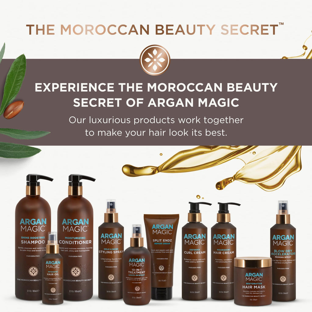Argan Magic Medium Hold Pomade with Argan Oil – 8 oz (2-Pack) – Made in USA, Cruelty Free