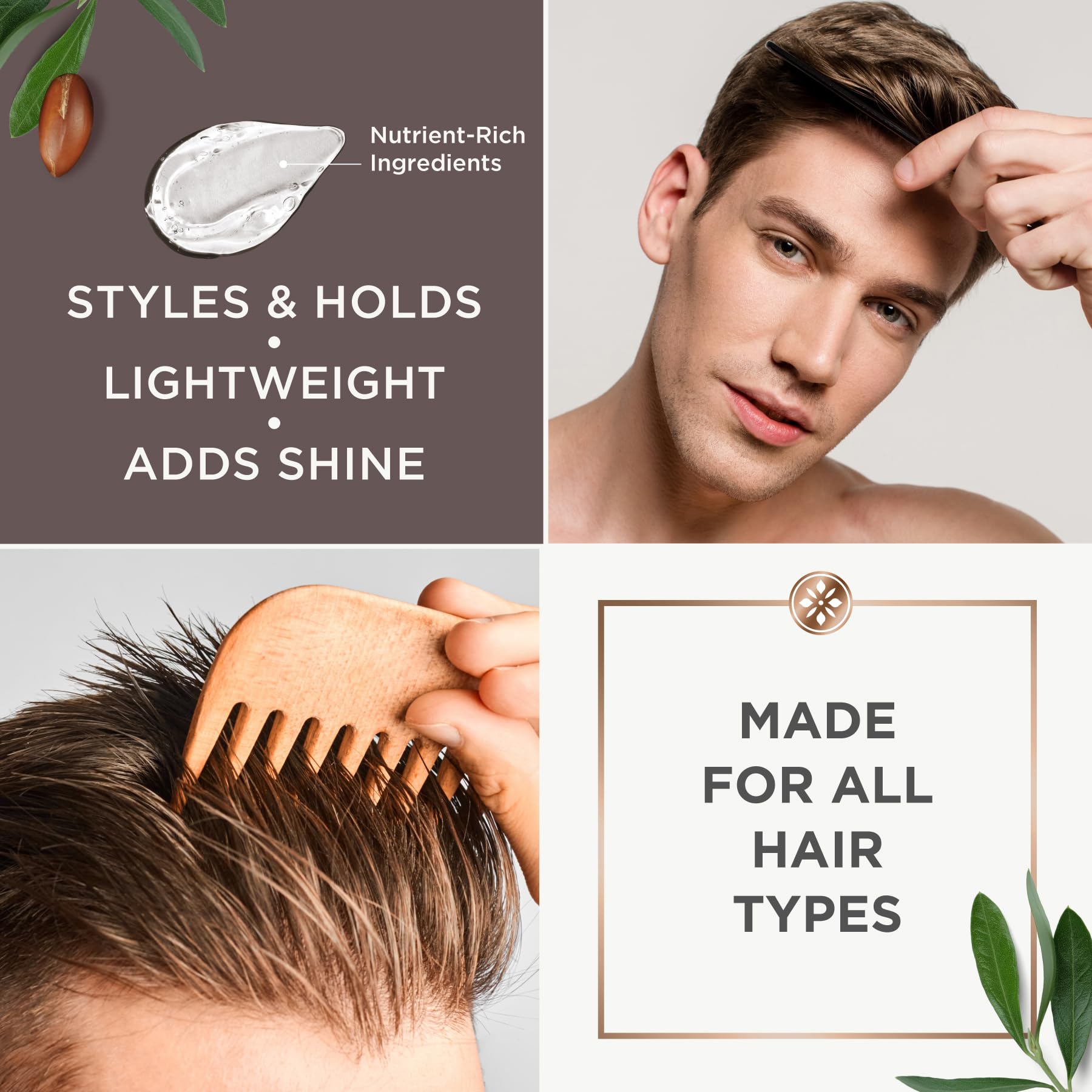 Argan Magic Medium Hold Pomade with Argan Oil – 8 oz (2-Pack) – Made in USA, Cruelty Free