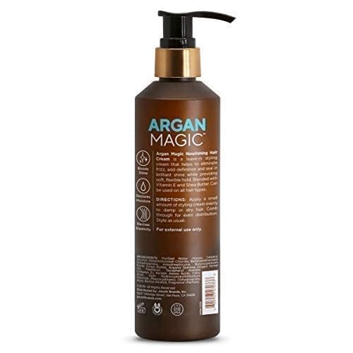 Argan Magic Nourishing Hair Cream - Hydrates, Controls Frizz, Seals Shine | 8.5 oz | Made in USA