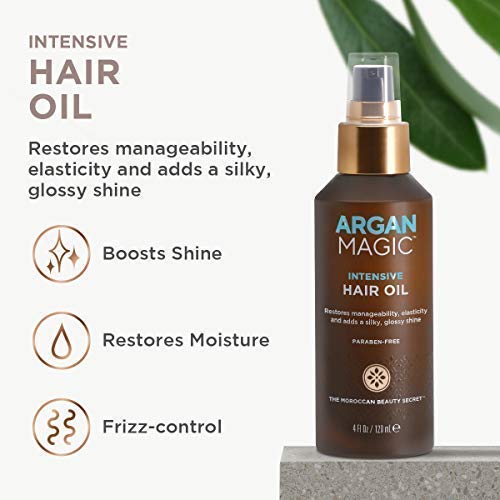 Argan Magic Defining Curl Cream & Hair Oil Combo Pack – Defines Curls, Adds Shine | Made in USA | Paraben Free