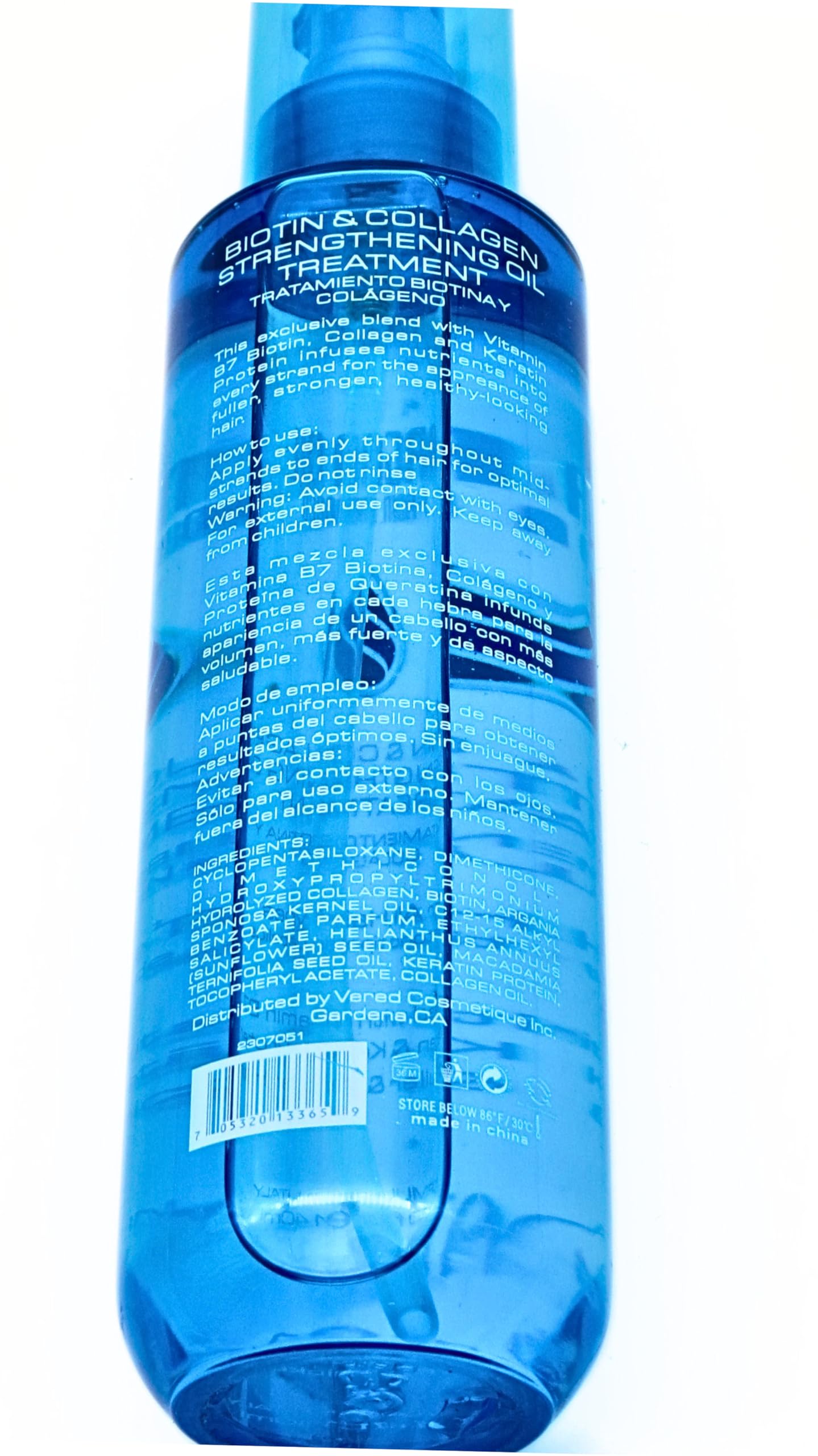 Argan Oil From Morocco Biotin & Collagen Strengthening Oil Treatment | 4.8 Fl Oz – Blue