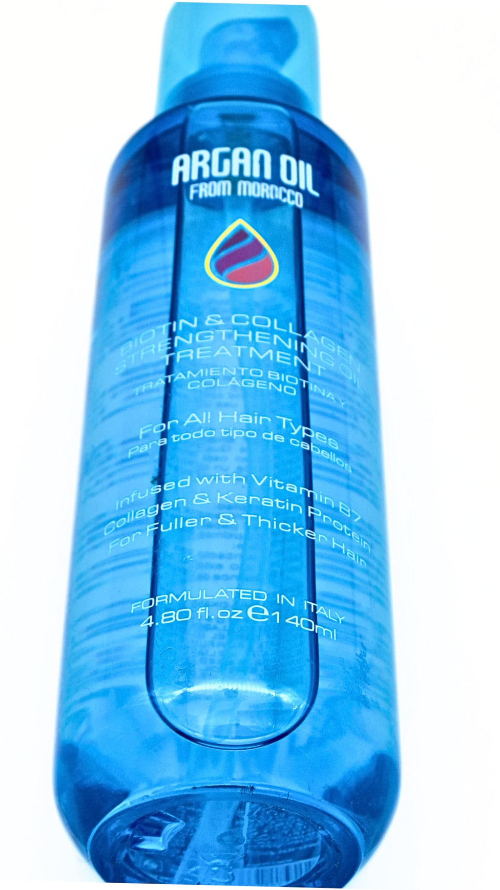 Argan Oil From Morocco Biotin & Collagen Strengthening Oil Treatment | 4.8 Fl Oz – Blue