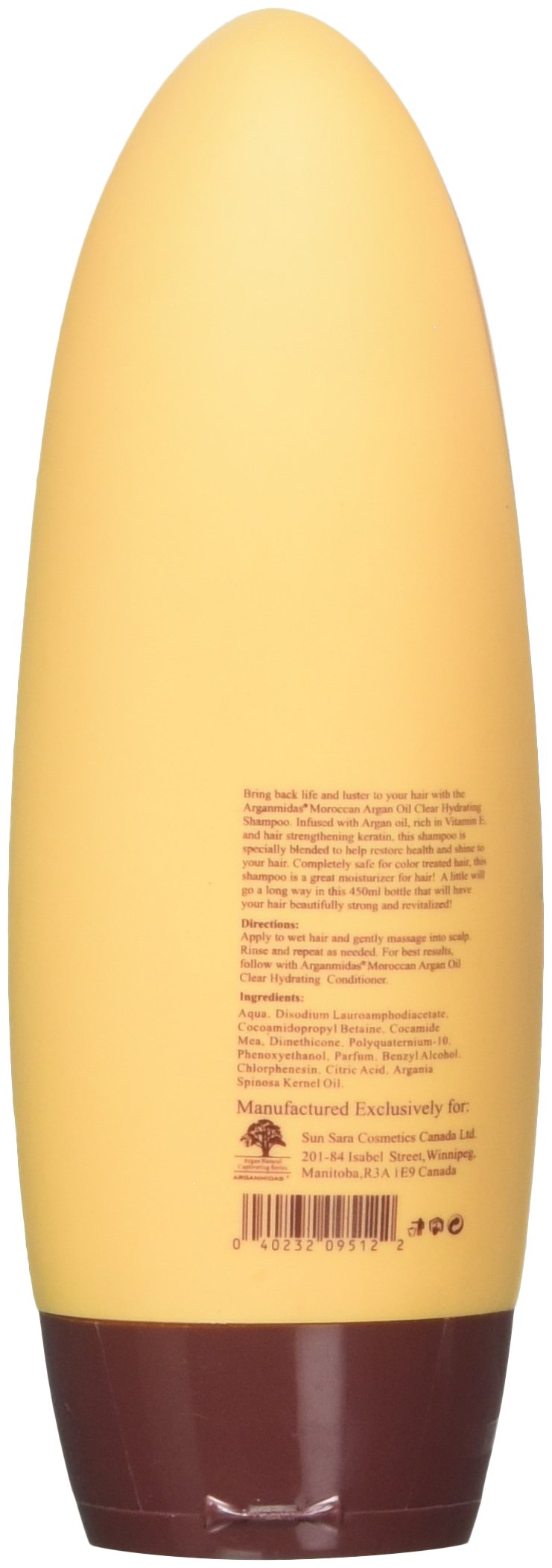 ARGANMIDAS Moroccan Oil Clear Hydrating Shampoo 15 fl oz | Sulfate-Free Moisturizing Cleanser