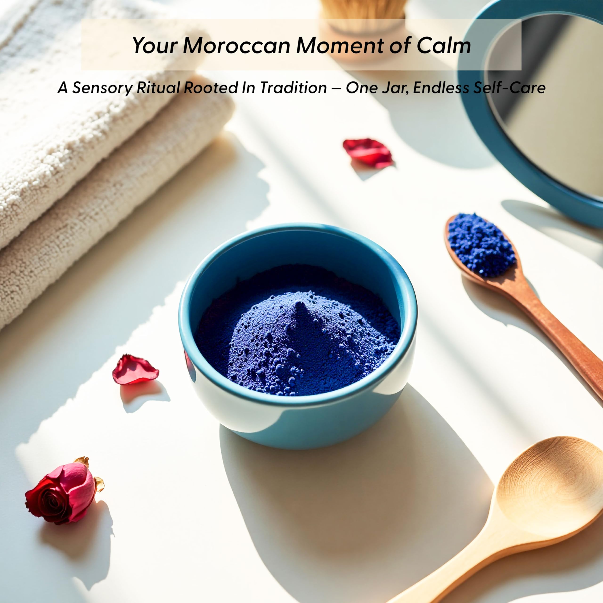 Argaviva Moroccan Nila Powder — Natural Blue Clay Mask for Face, Body & Hair