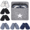 ariarly Fleece Felt Guest Slippers – 6 Pairs Anti-Slip Washable Spa Slippers for Hotels & Travel