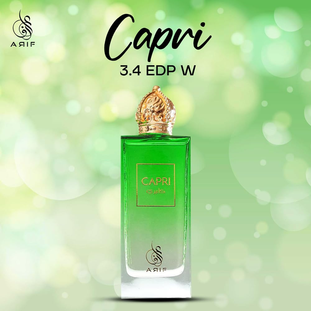 ARIF Capri Perfume for Women – Fresh Aromatic Eau de Parfum with Lychee, Jasmine, Turkish Rose & Petalia | 3.4 oz