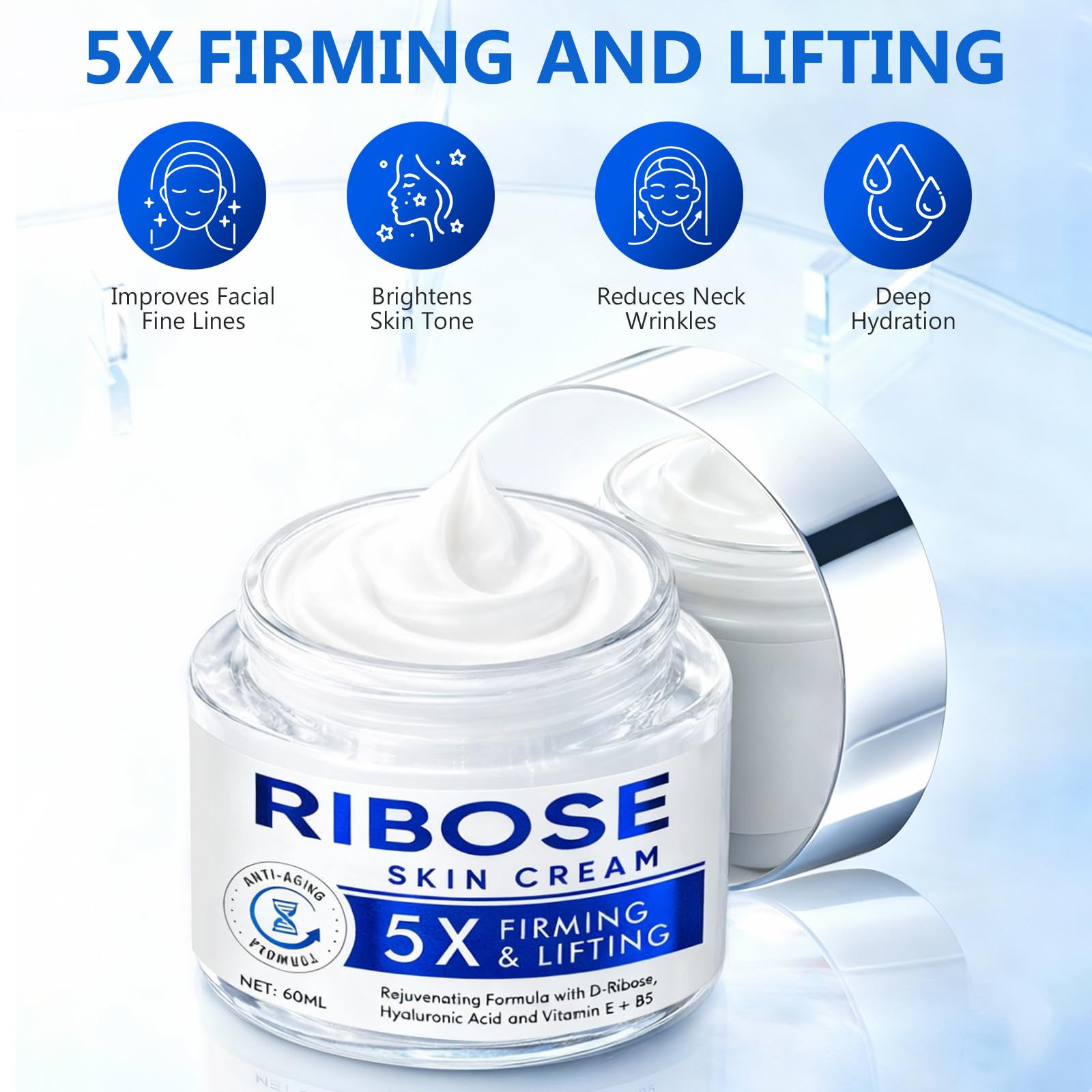 ARIOS D-Ribose Cream – Anti-Aging Moisturizer for Deep Hydration & Firm Skin