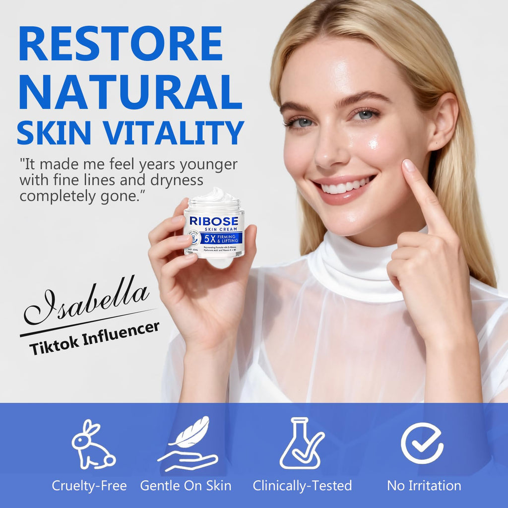 ARIOS D-Ribose Cream – Anti-Aging Moisturizer for Deep Hydration & Firm Skin