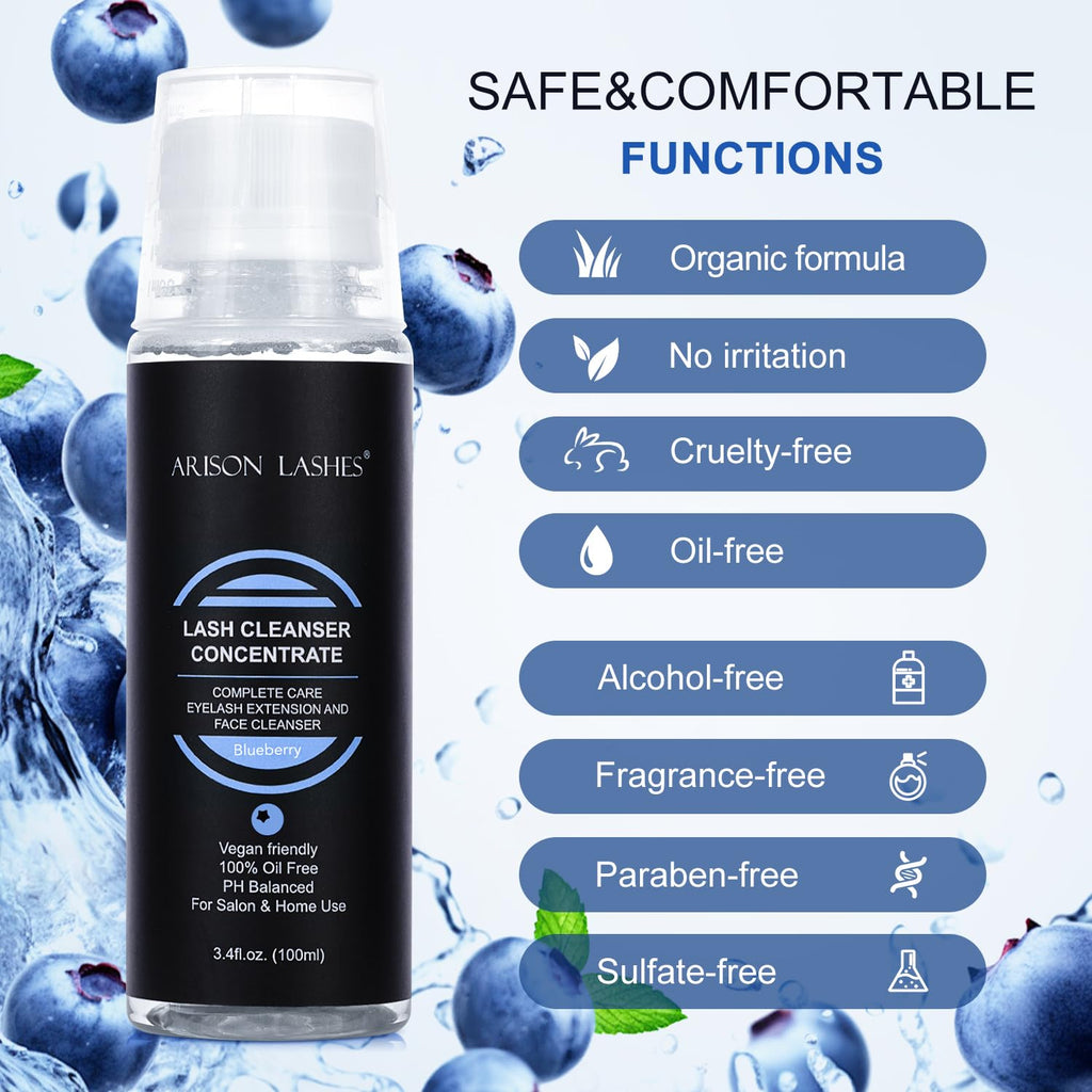 ARISON LASHES Eyelash Cleanser Concentrate 100ml – Lash Extensions Shampoo