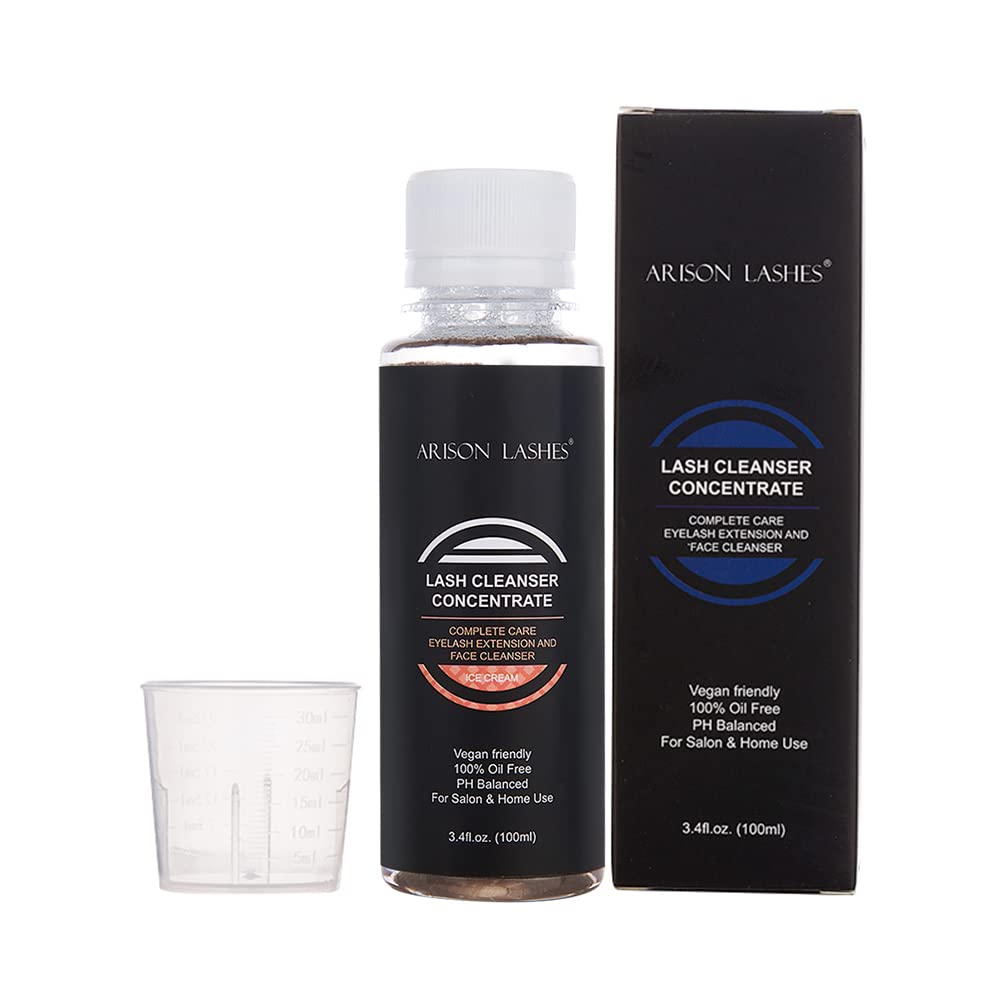 ARISON LASHES Eyelash Cleanser Concentrate 100ml – DIY Lash Shampoo for Extensions