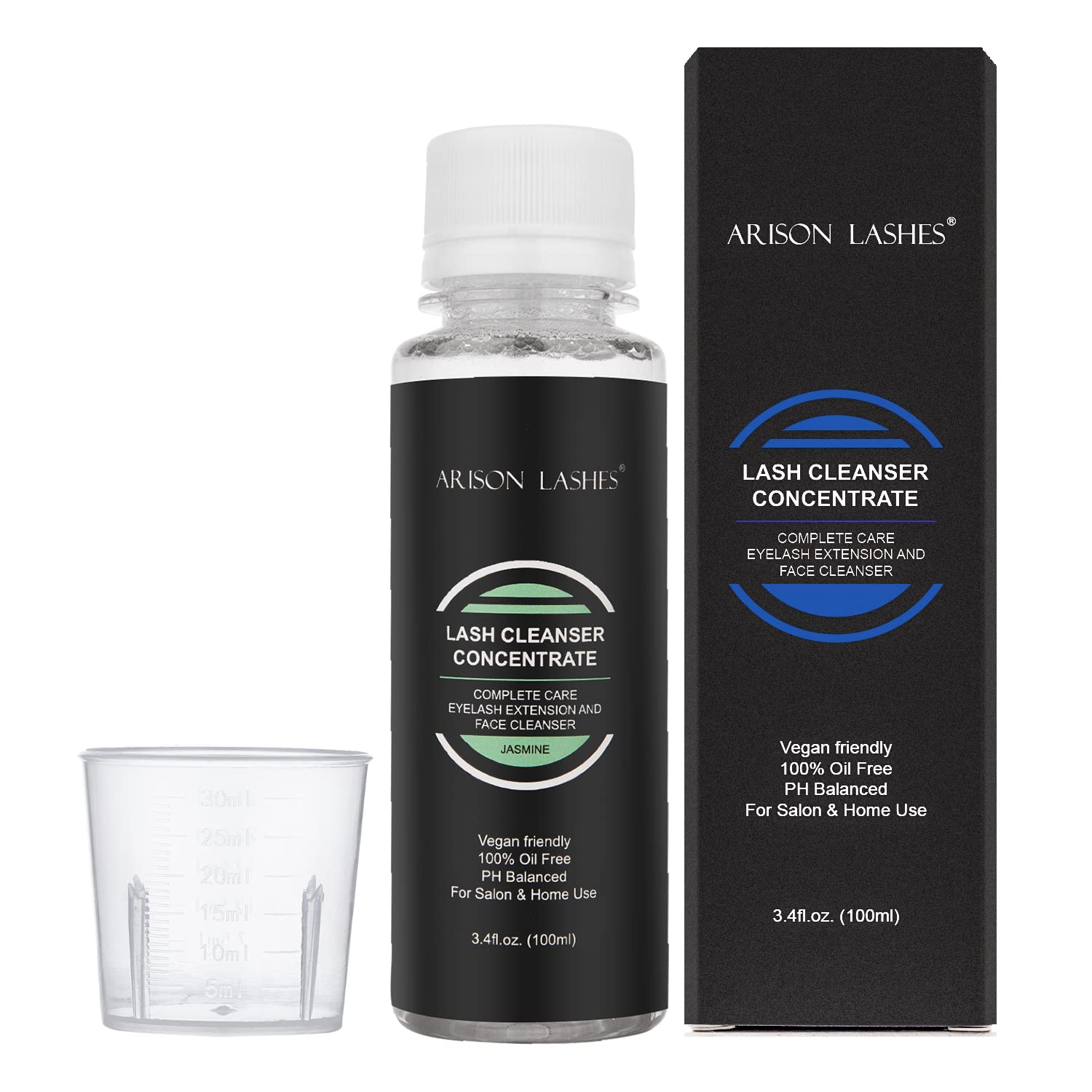 ARISON LASHES Eyelash Cleanser Concentrate 100ml – Jasmine, Professional Lash Shampoo