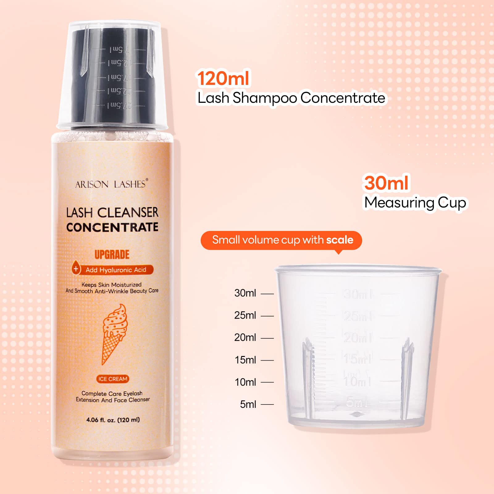 ARISON LASHES Eyelash Cleanser Concentrate — Dilution Formula for Lash Extensions