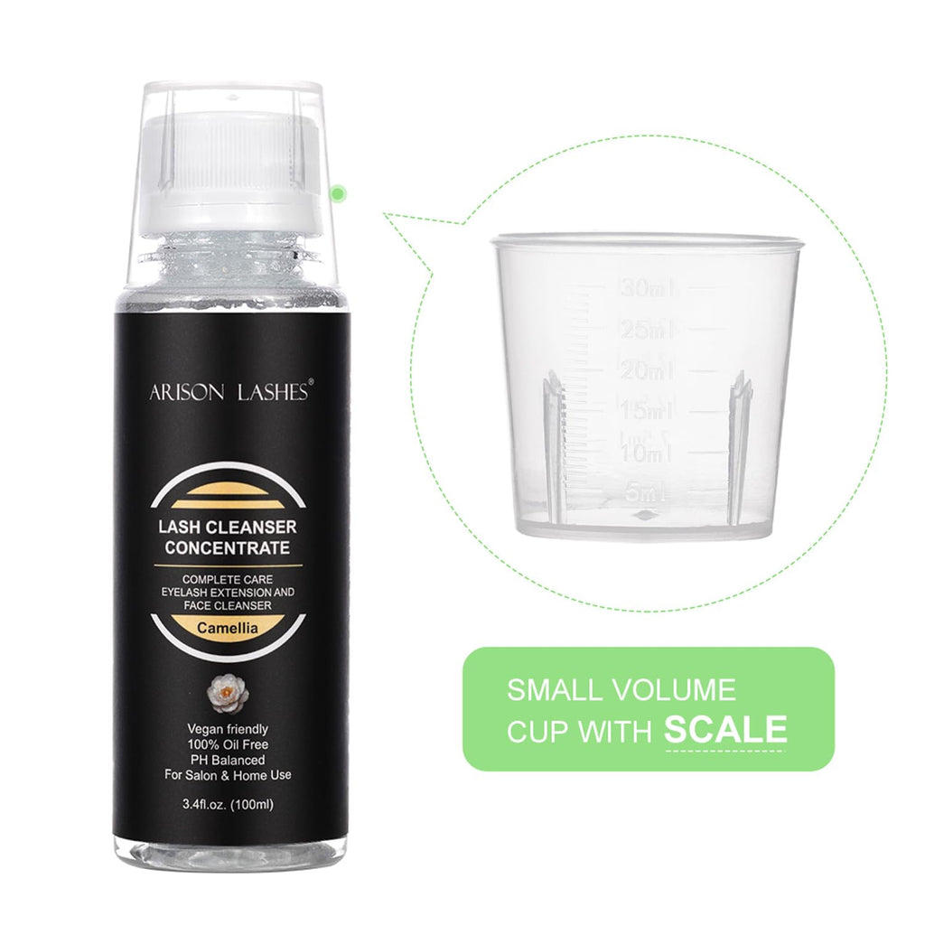 ARISON LASHES Eyelash Cleanser Concentrate 100ml – Camellia Gentle Foaming Lash Shampoo