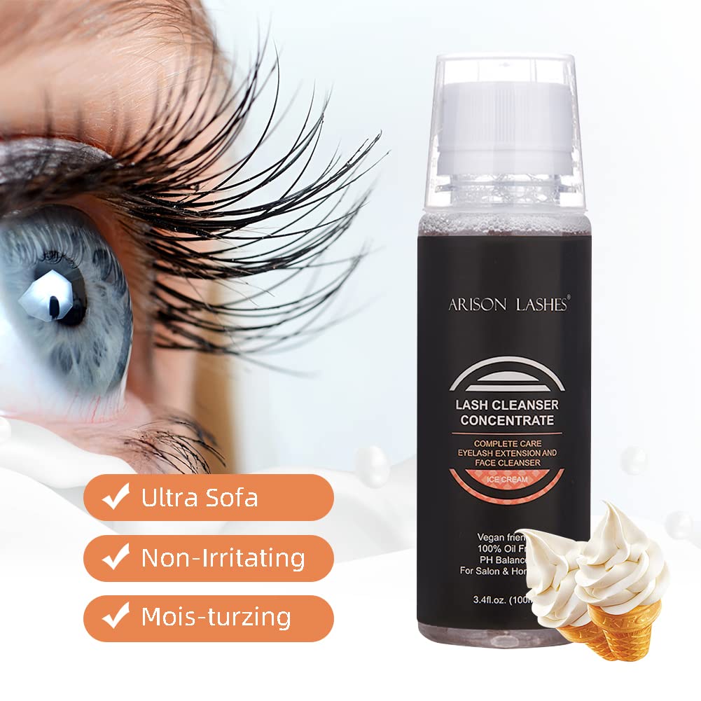 ARISON LASHES Eyelash Cleanser Concentrate 100ml – DIY Lash Shampoo for Extensions