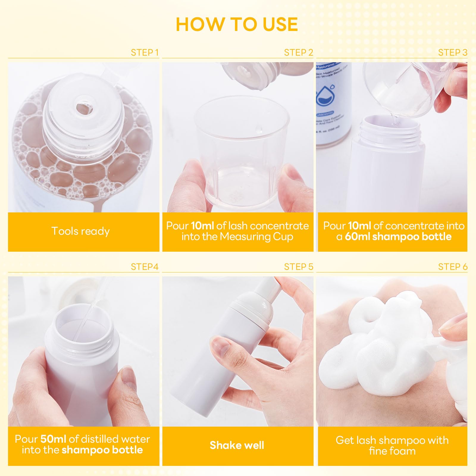 ARISON LASHES Eyelash Cleanser Concentrate | Gentle, Non-Irritating Lash Shampoo