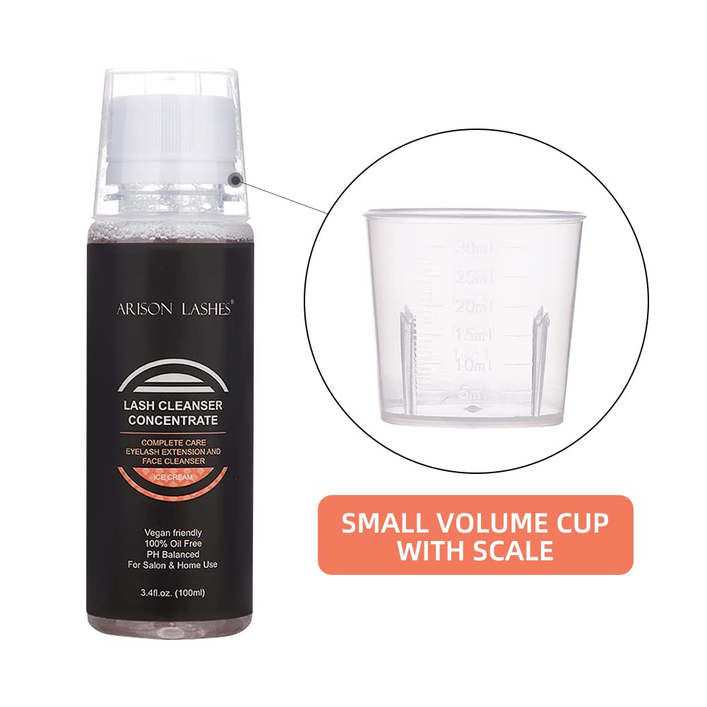 ARISON LASHES Eyelash Cleanser Concentrate 100ml – DIY Lash Shampoo for Extensions
