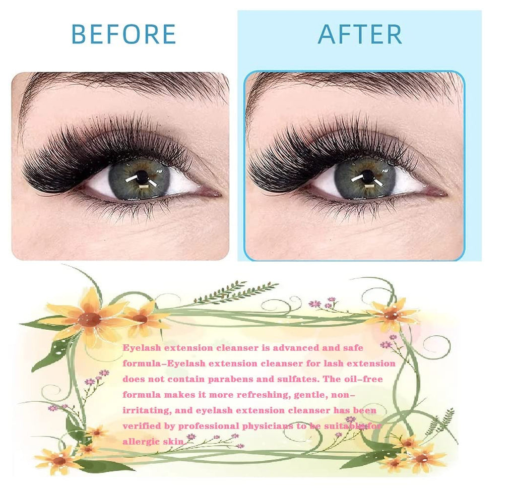 ARISON LASHES Eyelash Extension Shampoo 600ml – Lavender Foaming Cleanser for Extensions & Natural Lashes