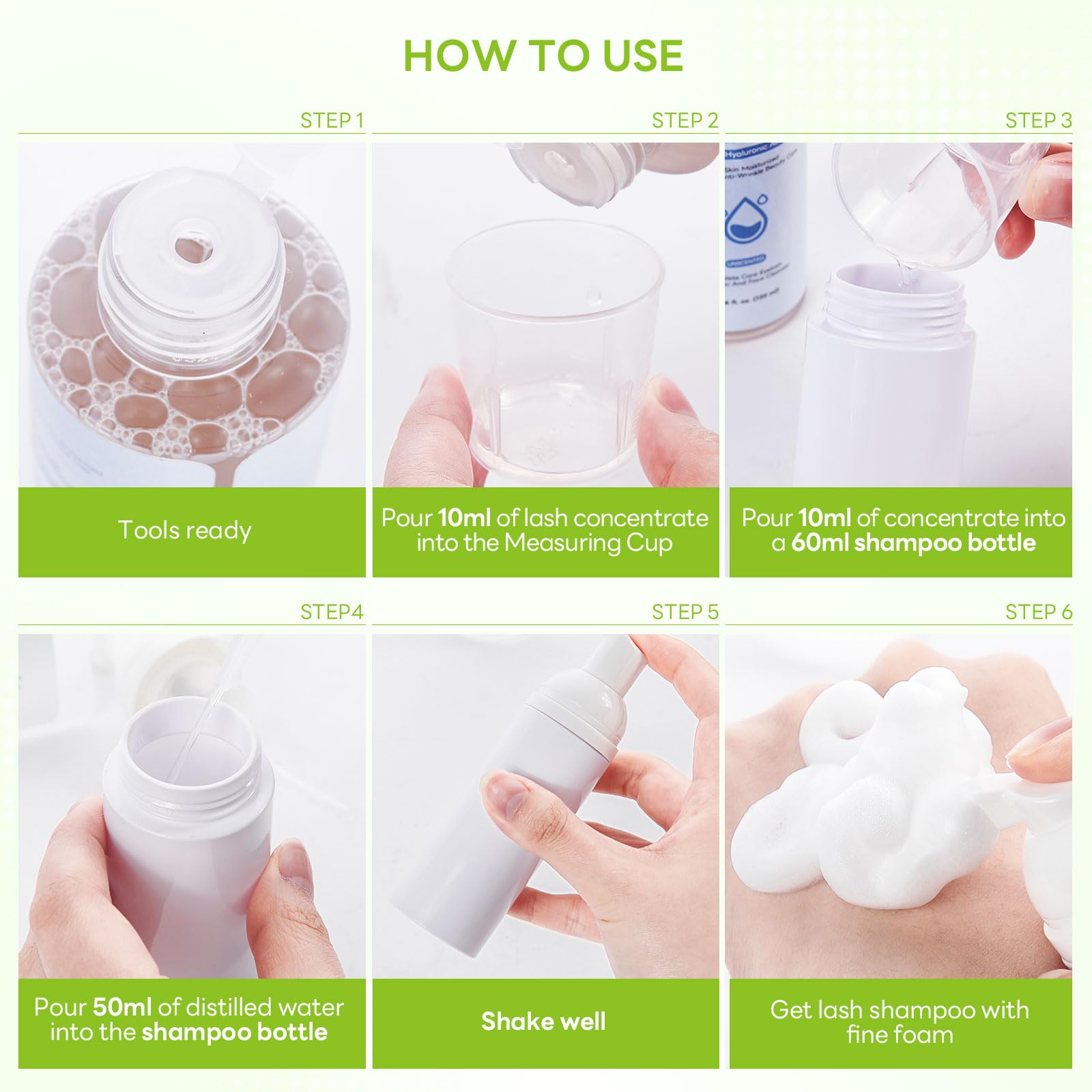 ARISON LASHES Eyelash Cleanser Concentrate – Dilute-to-Use Lash Shampoo for Extensions & Natural Lashes