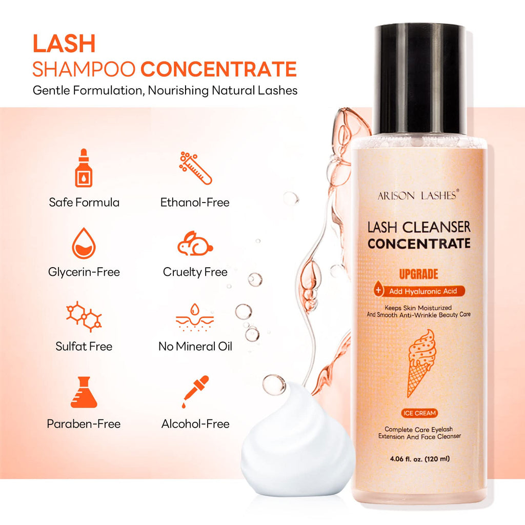 ARISON LASHES Eyelash Cleanser Concentrate — Dilution Formula for Lash Extensions