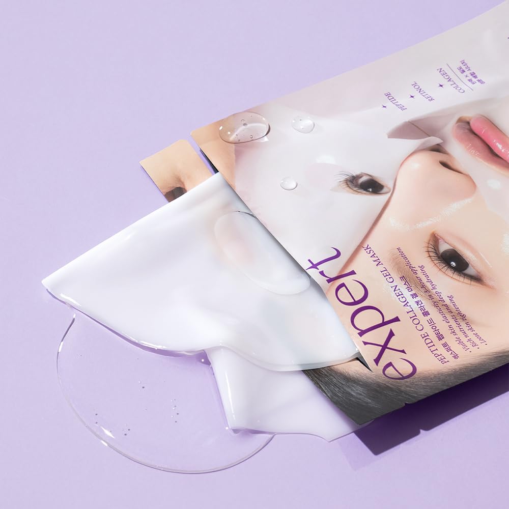 Ariul Expert Peptide Collagen Gel Mask – 4-Pack Hydrating Hydrogel Face Masks (41ml Each)