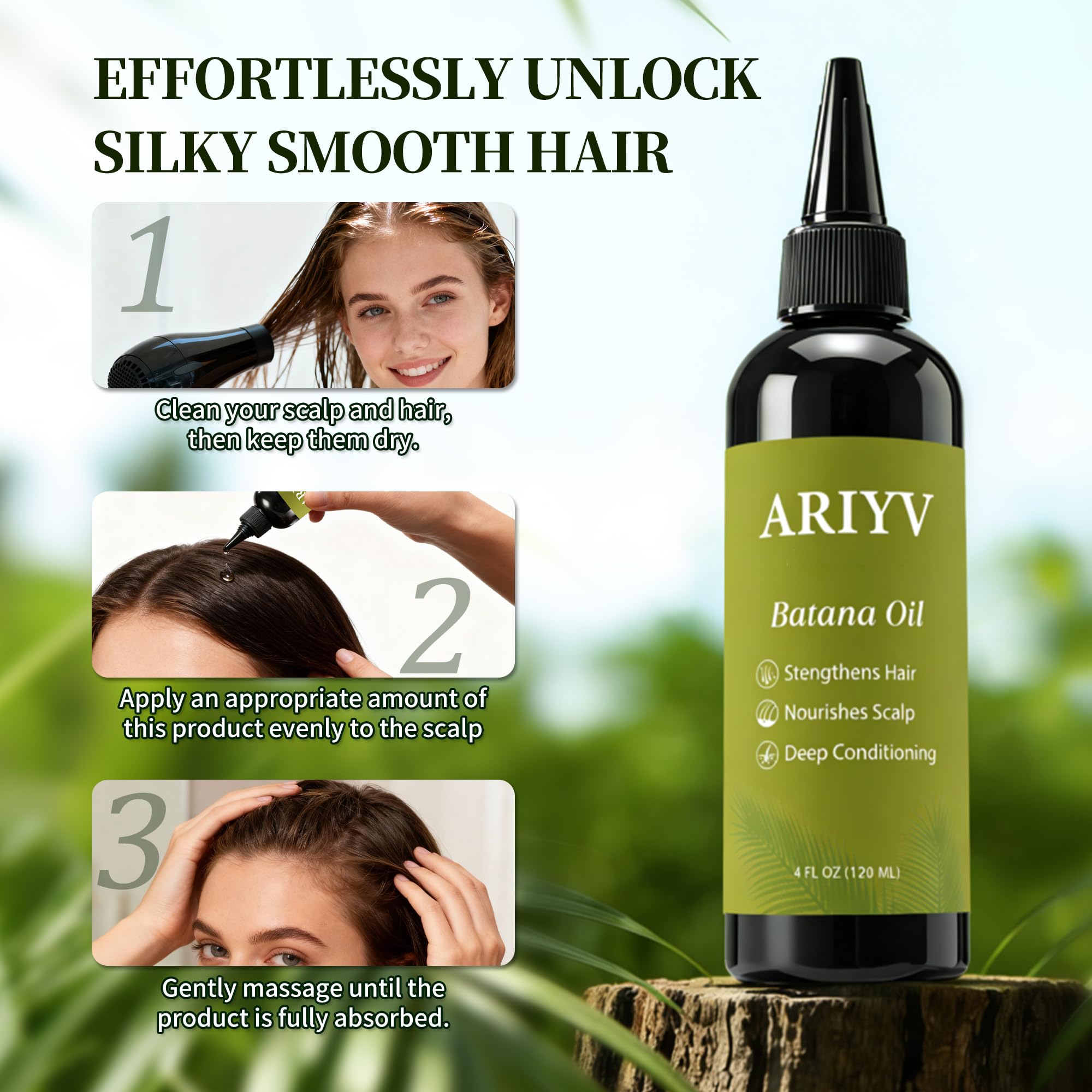Ariyv Batana Oil for Hair Growth – Natural Batana Oil for Stronger, Shinier Hair