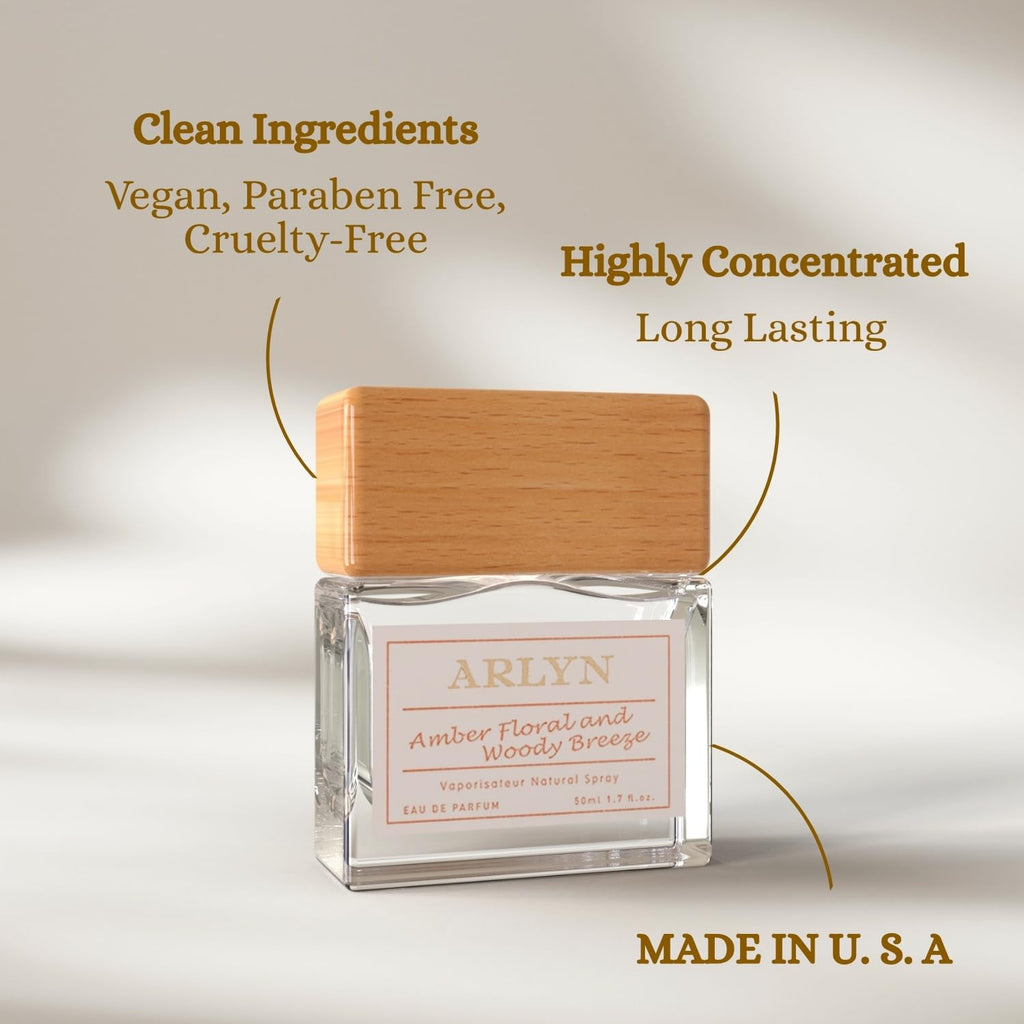 ARLYN Amber Floral Woody Breeze Eau de Parfum – Long-Lasting, Vegan & Clean, Saffron & Jasmine (50ml)