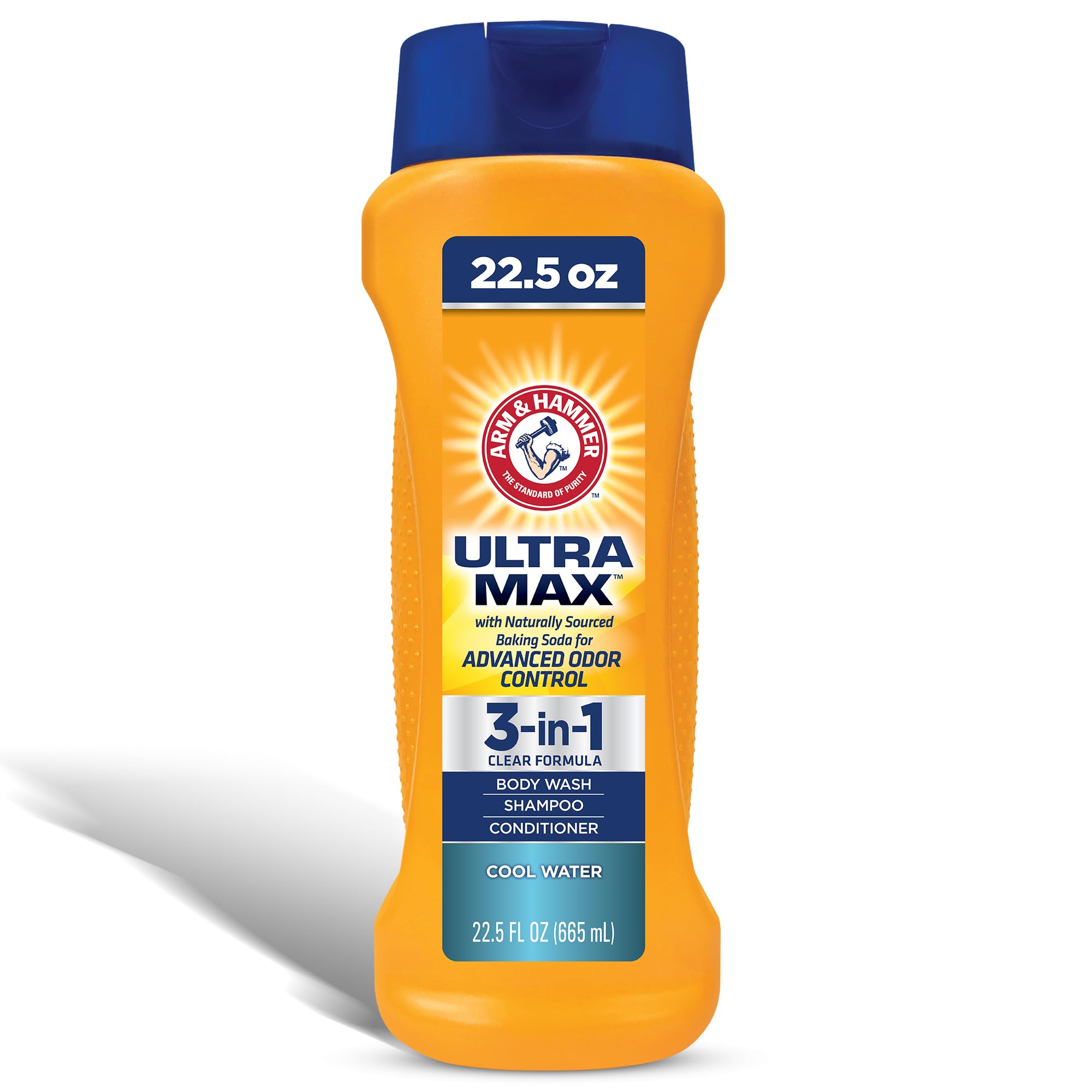 Arm & Hammer Essentials 3-in-1 Men's Body Wash, Cool Water - Ultra Max 22.5oz