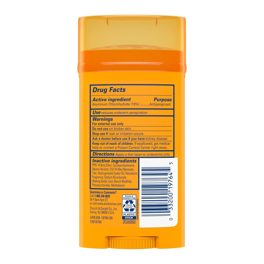 Arm & Hammer Deodorant Ultra Max Cool Blast Solid 2.6 oz (76 ml) 3-Pack