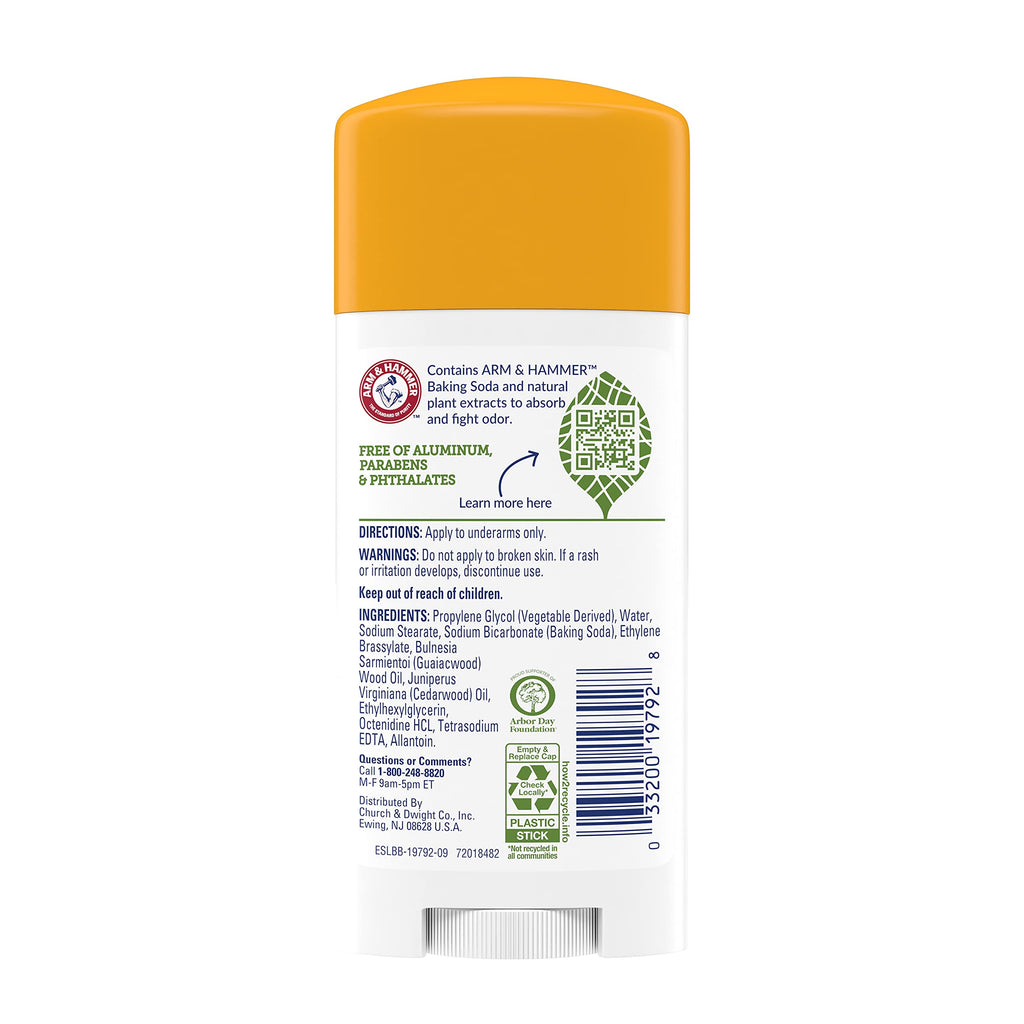 Arm & Hammer Essentials Unscented Deodorant – Aluminum-Free, 2.5 oz (73 ml) 3 Pack