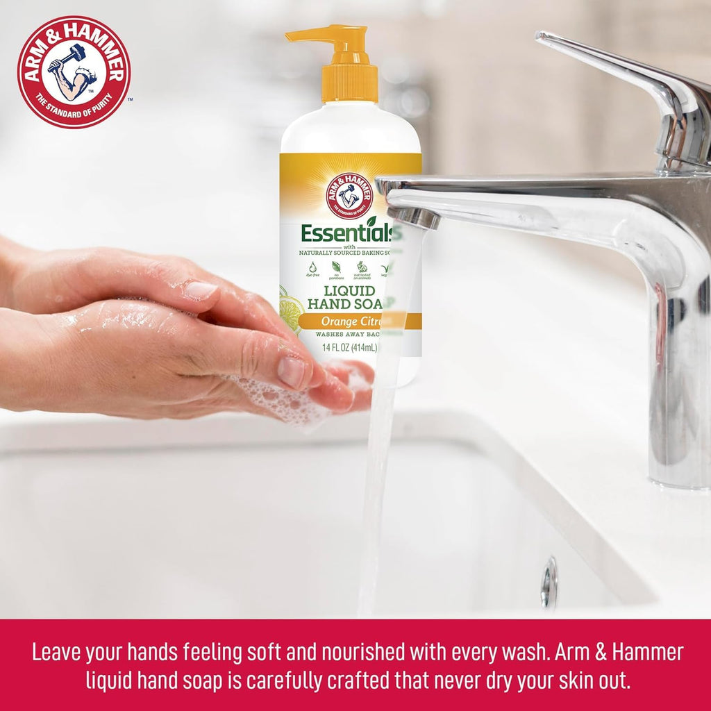 Arm & Hammer 6 Pack Liquid Hand Soap – Gentle Rose Scent, Organic, 14 oz