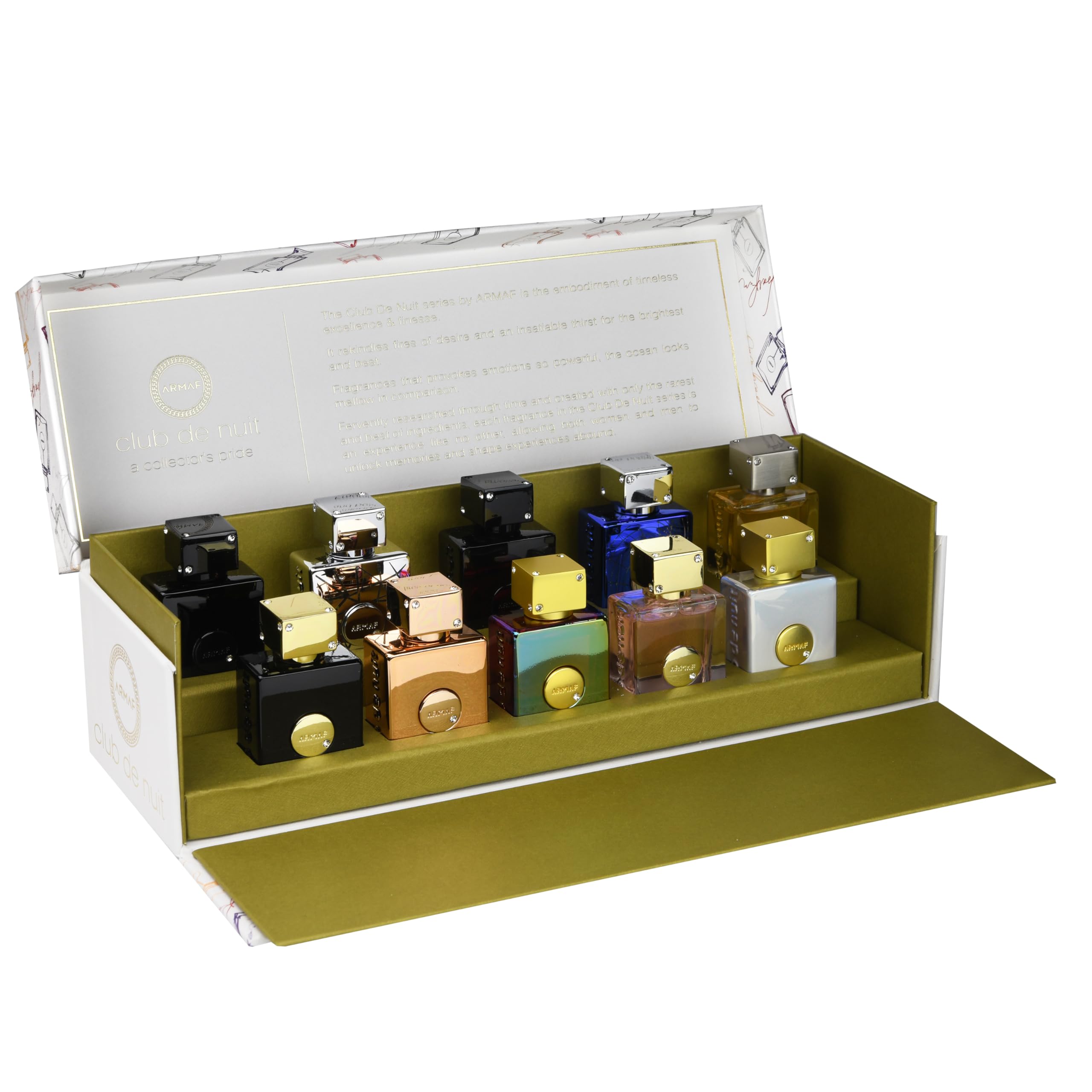 Armaf Club de Nuit Parfum Mini Set – 10 Fragrance Minis for Men & Women