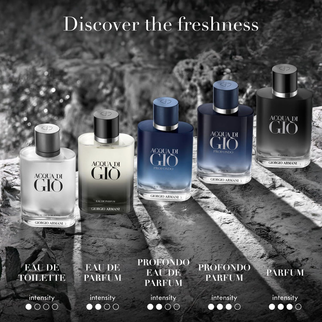 Armani Beauty Acqua di Gio Eau de Toilette Set for Men – Full Size 1.7 oz & Travel Size 0.5 oz