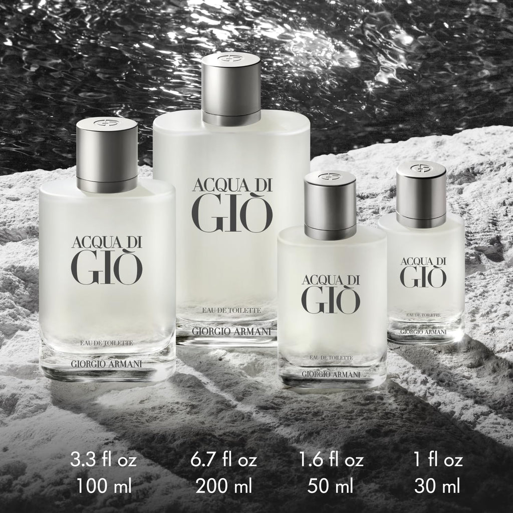 Armani Beauty Acqua di Gio Eau de Toilette Refill for Men – 5.0 Fl Oz | Bergamot, Jasmine, White Musk, Patchouli & Cedarwood
