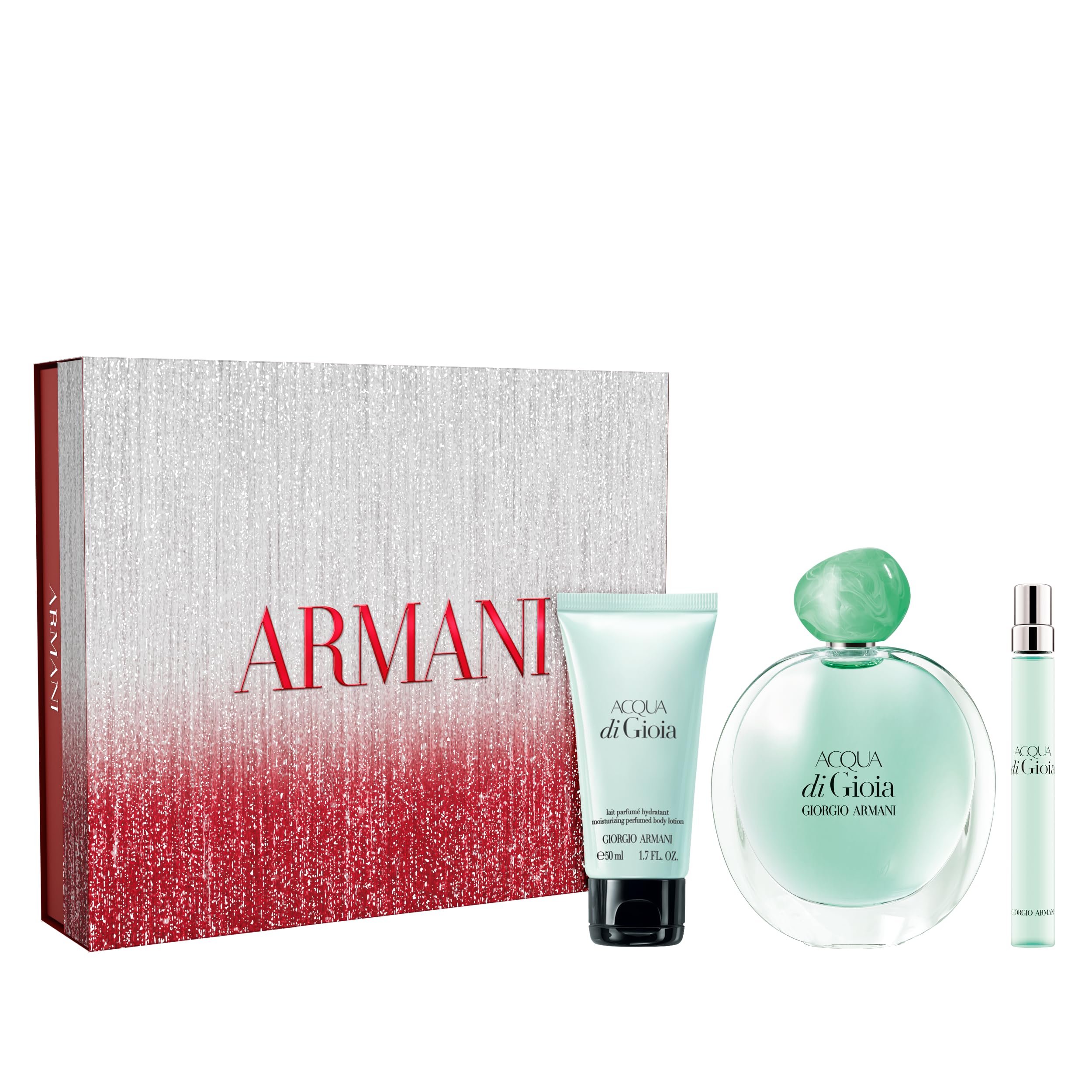 Armani Beauty Acqua di Gioia EDP Gift Set – Full-Size + Travel-Size & Body Lotion