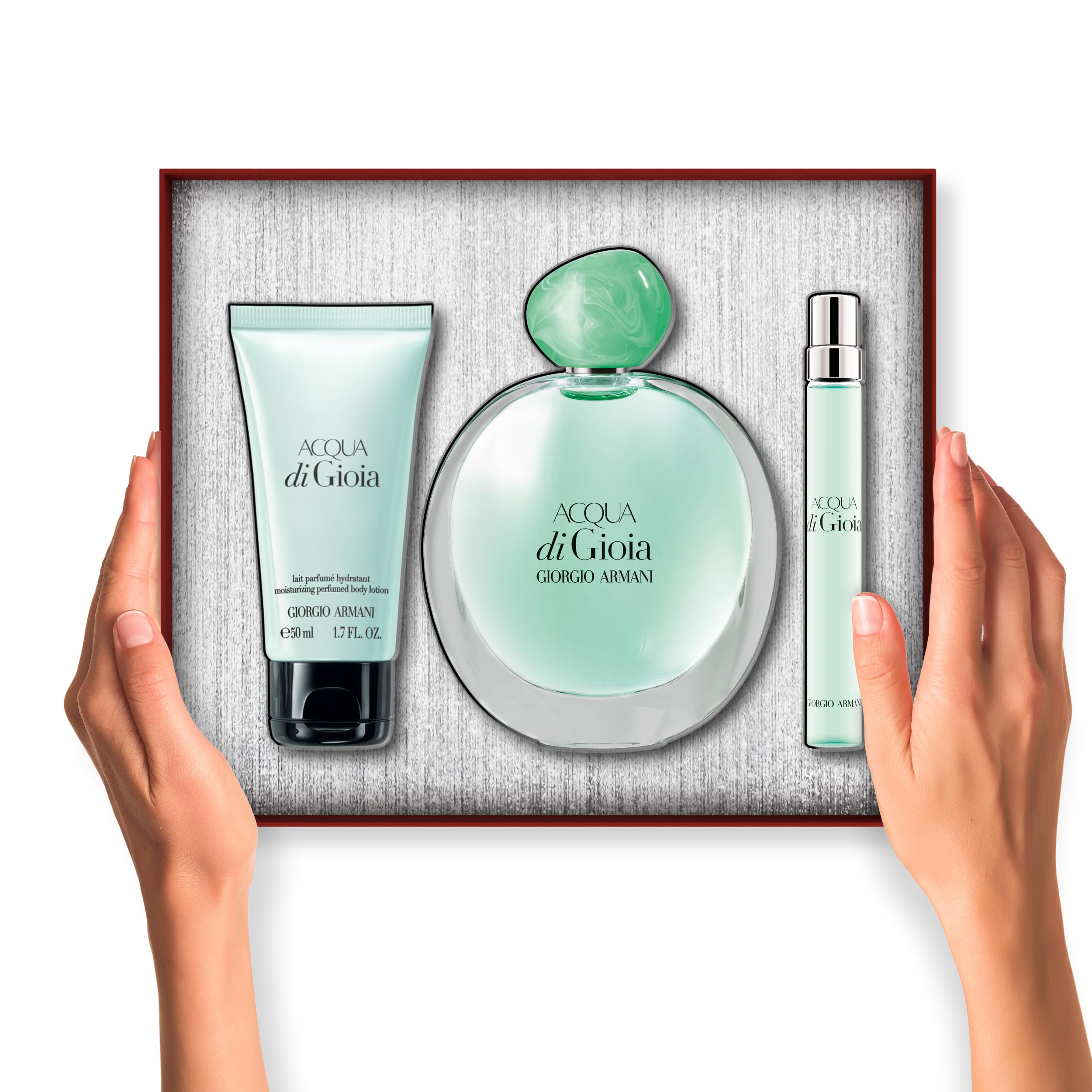 Armani Beauty Acqua di Gioia EDP Gift Set – Full-Size + Travel-Size & Body Lotion