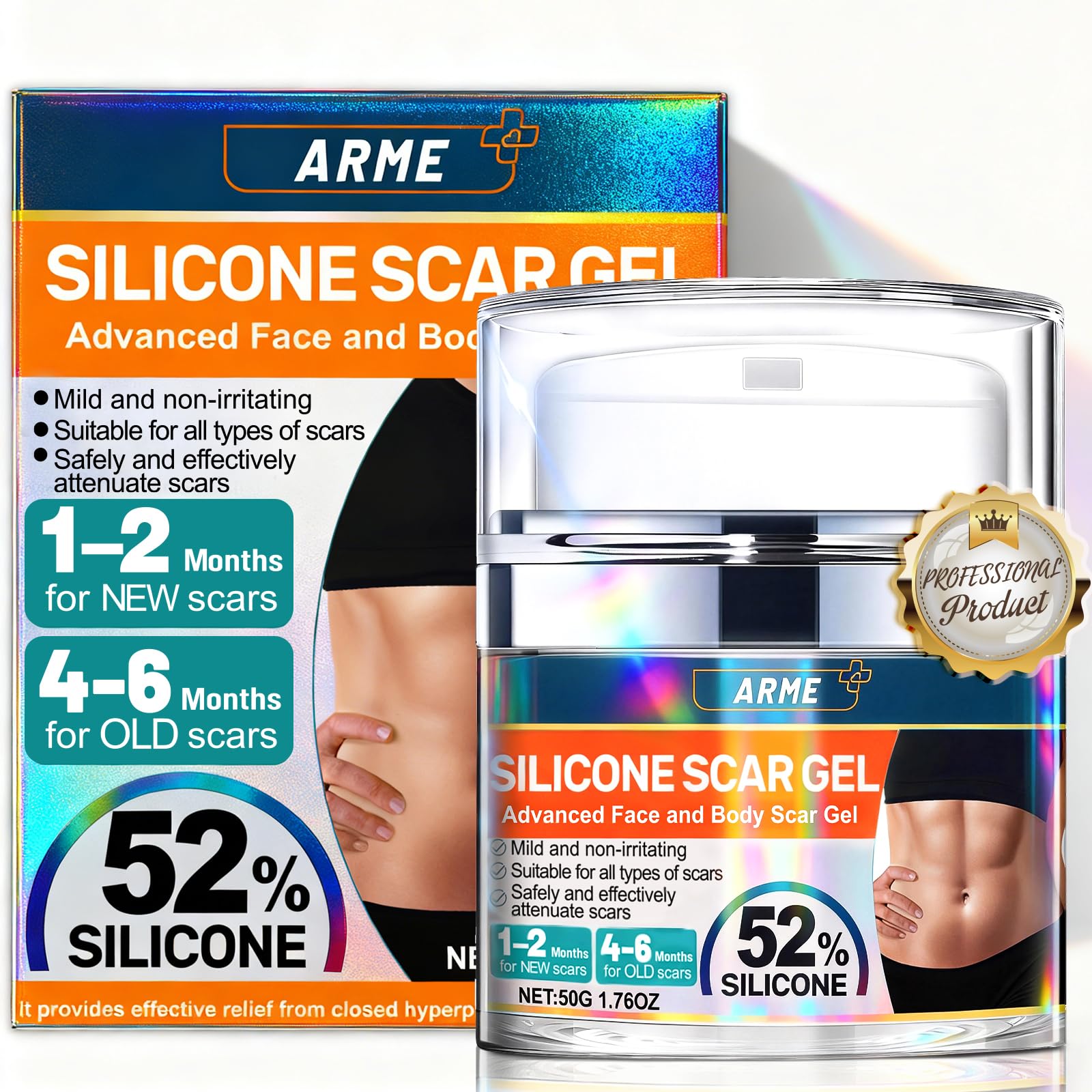 Arme Physician Formulated 52% Silicone Scar Gel | Scar Treatment for Surgical Scars