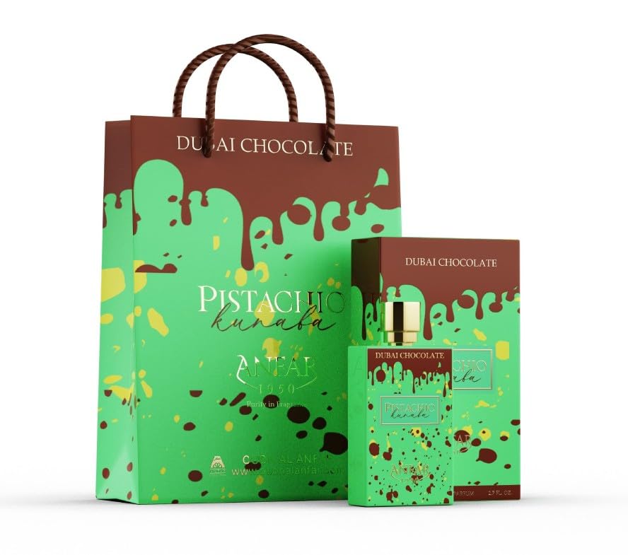 AROMA CONCEPTS Dubai Chocolate Perfume – Pistachio Kunafa Fragrance EDP 2.7 Fl Oz | Unisex Gourmand Scent