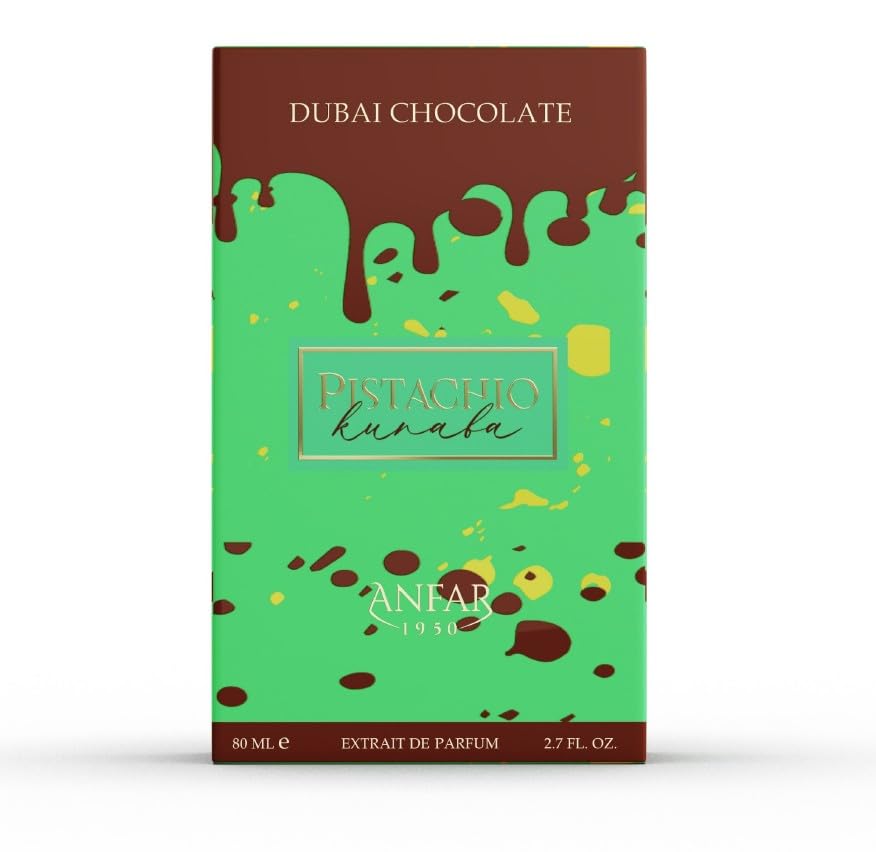AROMA CONCEPTS Dubai Chocolate Perfume – Pistachio Kunafa Fragrance EDP 2.7 Fl Oz | Unisex Gourmand Scent