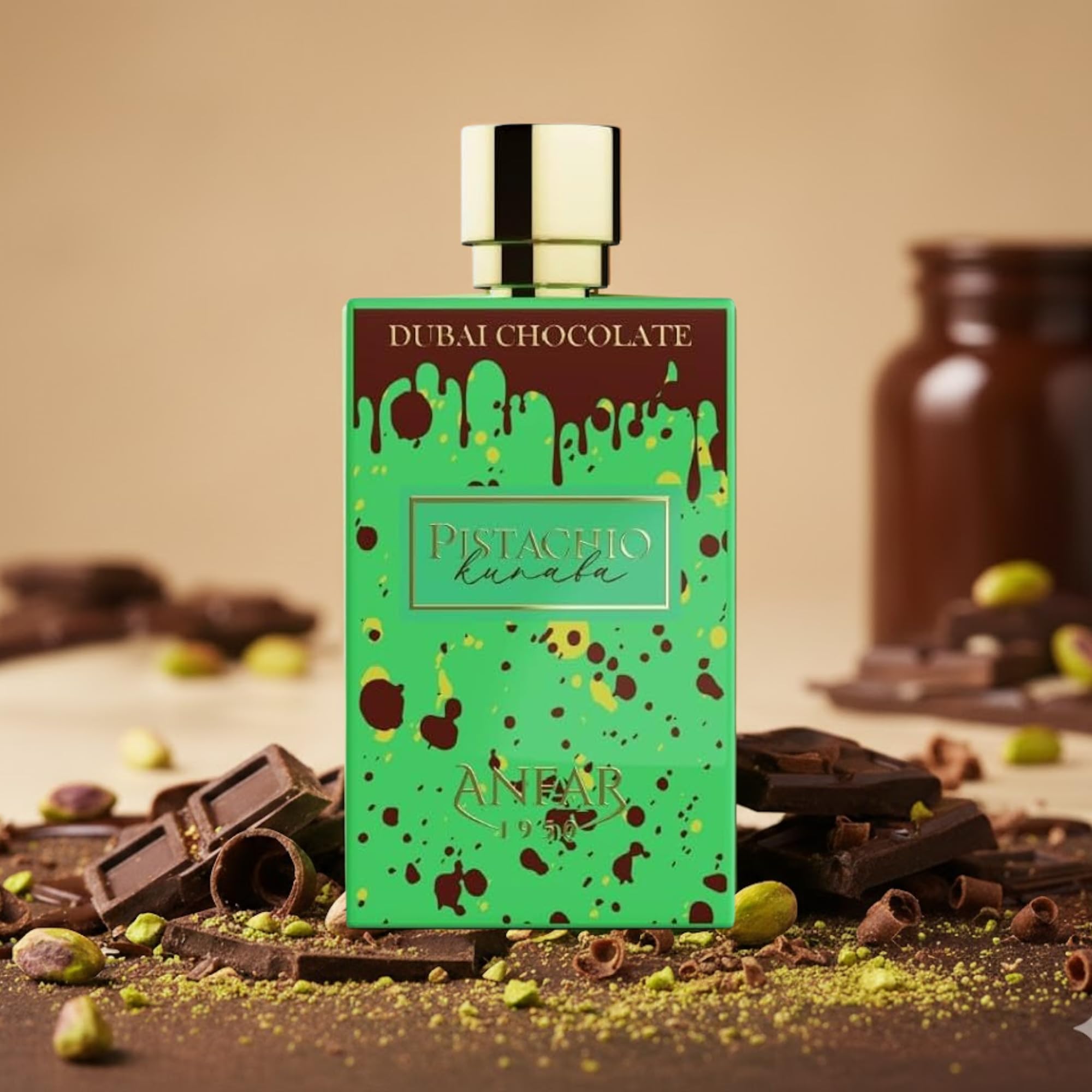 AROMA CONCEPTS Dubai Chocolate Perfume – Pistachio Kunafa Fragrance EDP 2.7 Fl Oz | Unisex Gourmand Scent