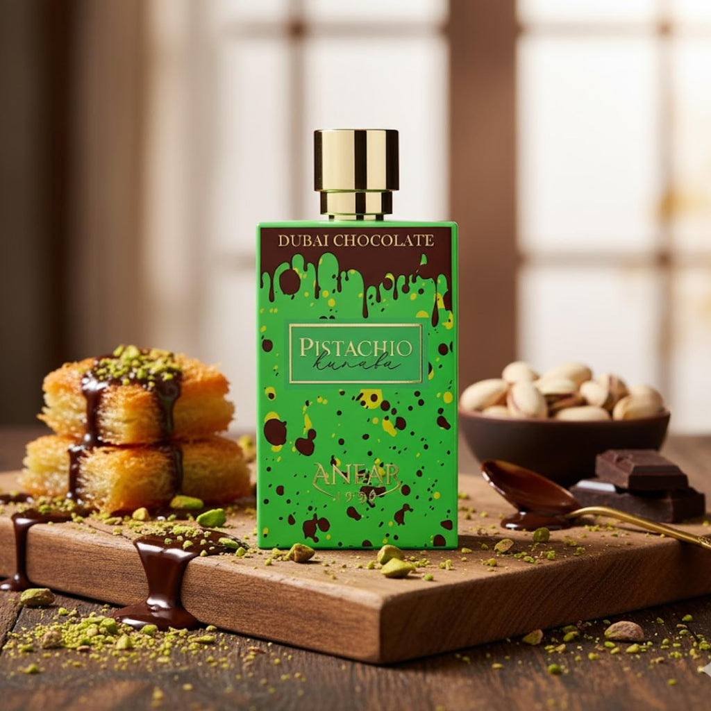 AROMA CONCEPTS Dubai Chocolate Perfume – Pistachio Kunafa Fragrance EDP 2.7 Fl Oz | Unisex Gourmand Scent