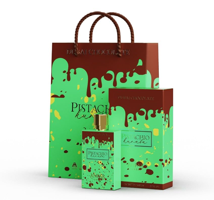 AROMA CONCEPTS Dubai Chocolate Perfume – Pistachio Kunafa Fragrance EDP 2.7 Fl Oz | Unisex Gourmand Scent