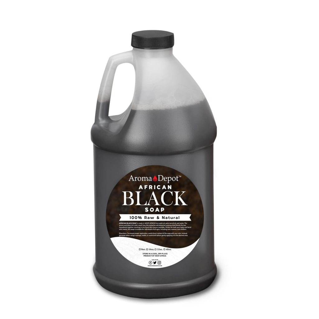 Aroma Depot Raw African Liquid Black Soap – 100% Natural, Handmade from Ghana
