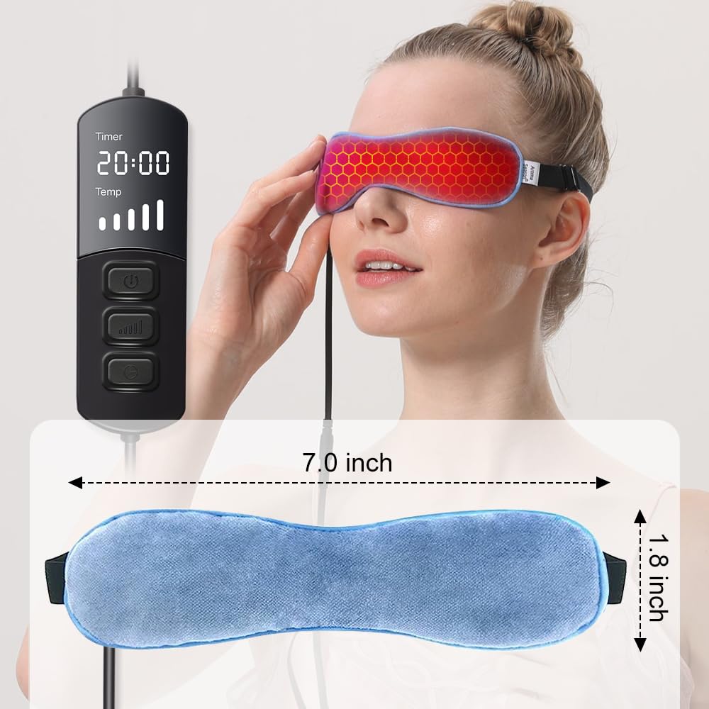 Aroma Season Heated Eye Mask for Dry Eyes – Flaxseed, Graphene FIR, USB Powered