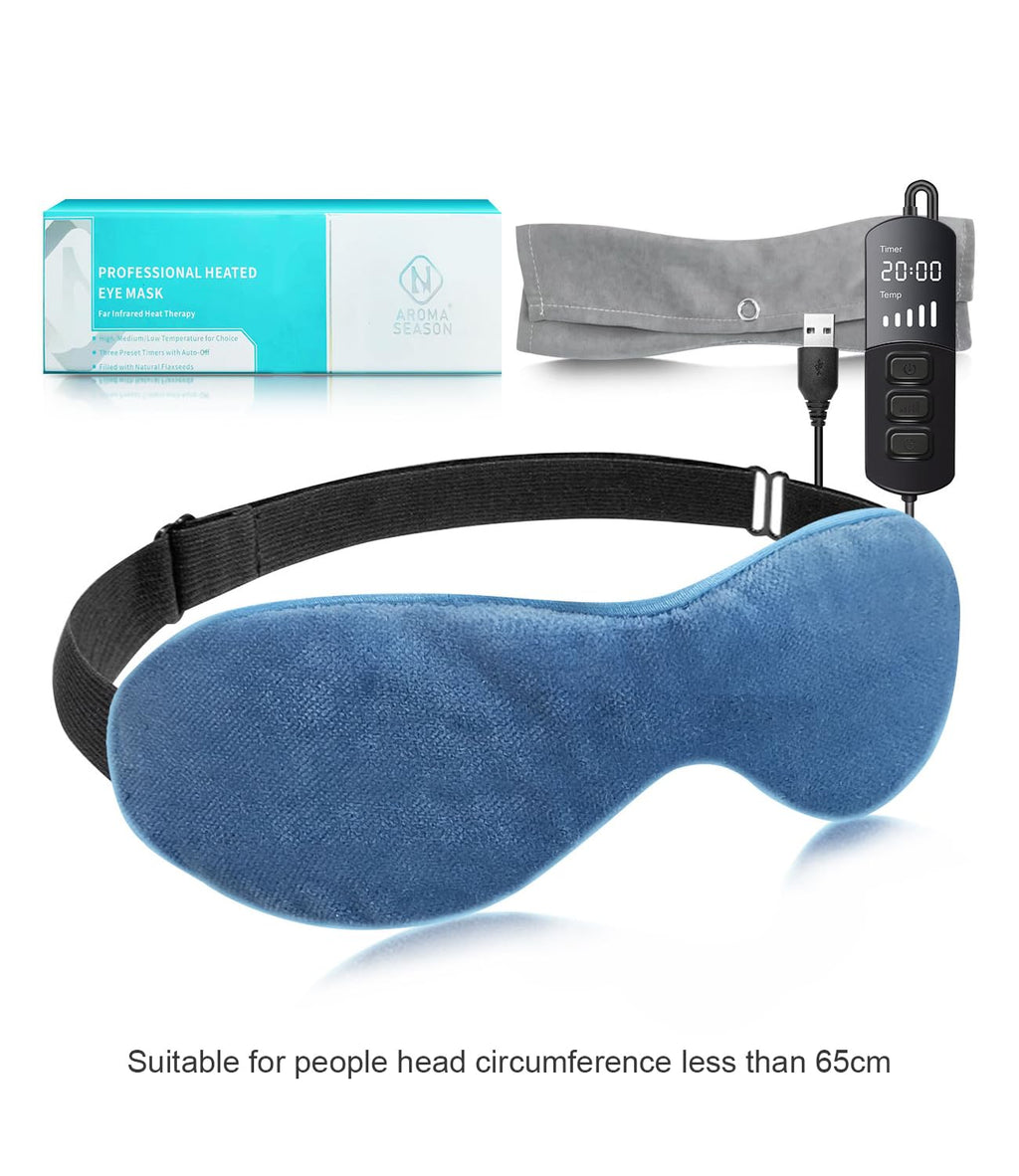 Aroma Season Heated Eye Mask for Dry Eyes – Flaxseed, Graphene FIR, USB Powered